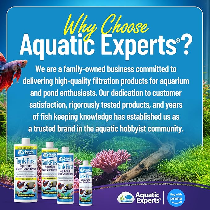 TankFirst Complete Aquarium Water Conditioner - Fish Water Conditioner, Instantly Removes Chlorine, Chloramines, and detoxifies Ammonia from Fish Tank (TankFirst Concentrate, 1 L)