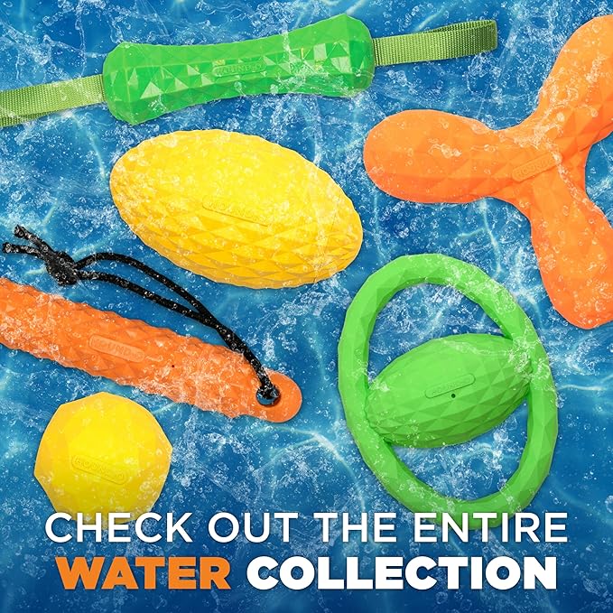 Playology Hound2O Dog Toys | Squeaky Boomerang Floating Toy for Dogs | Orange Outdoor Toy - Easy to Clean and Made from Non Toxic Materials