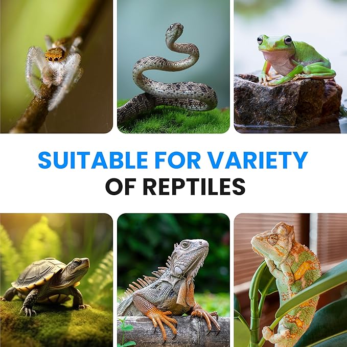 Simple Deluxe 6X8 Inch 8W Reptile Heating Pad Electric Indoor Under Tank Terrarium Heating Mat Waterproof for Turtles, Lizards, Frogs, and Other Reptiles, 2 Pack
