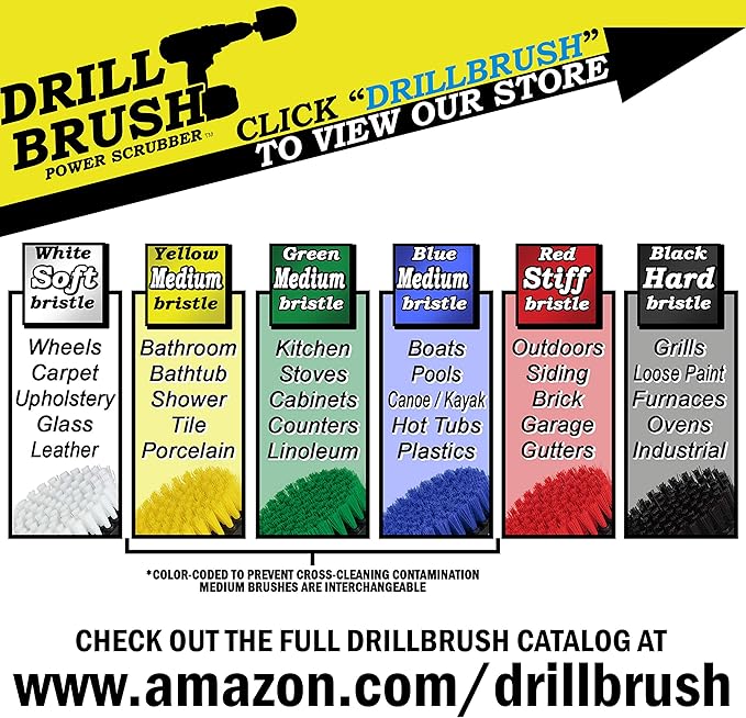 Aquatic All-Purpose Cleaning Brush Set - Medium Stiffness Blue Brushes - Long Reach Extension Attachment Kit - Aquarium Cleaning Products - Fish Tank Cleaner Brushes - Boat Scrub Brush - Hull Scrubber