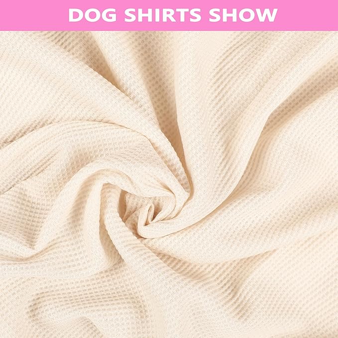 2 Pack Dog Shirt Vest Dog Clothes for Small Dogs Summer Waffle Puppy T-Shirts Soft Sleeveless Pet Clothes Lightweight Medium Large Doggy Outfit Cat Clothing (Pink+Beige, XX-Large)