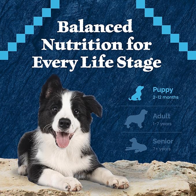 Blue Buffalo Wilderness Natural High-Protein Dry Food for Large Breed Puppies, WITH WHOLESOME GRAINS, Chicken, 28-lb Bag.