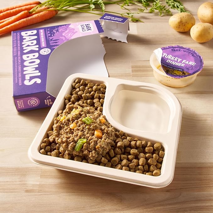 On The Go Dog Food, Chicken Pot Pie Dinner, Turkey Fare Dinner & Homestyle Beef Dinner Variety Pack - 7.5 oz Tray (6 Count), Made in The USA