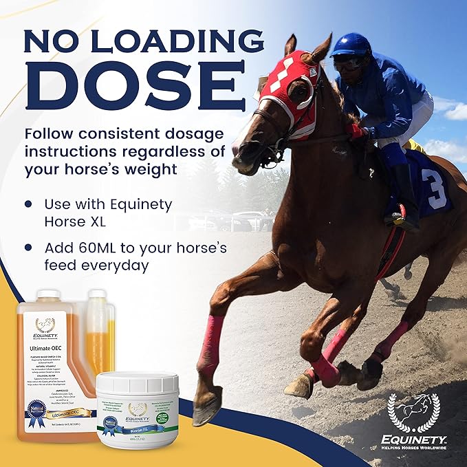 Ultimate OEC – Horse Supplements & Hoof Supplements for Horses - Omega 3 with Flax Seed, Horse Oil, Vitamin E for Horses & Coat Defense - Vet-Approved Joint Supplement & Hoof Oil
