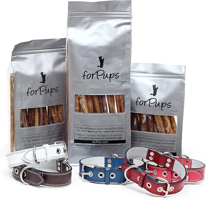 Thick 8" Bully Sticks (1 Pound) for Large & Medium Dogs, for Aggressive Chewers, Natural & Fully Organic, 100% Beef Pizzle Dog Chew, Fully Digestible Dental Treats (8 inch, 1 lb / 16 oz)