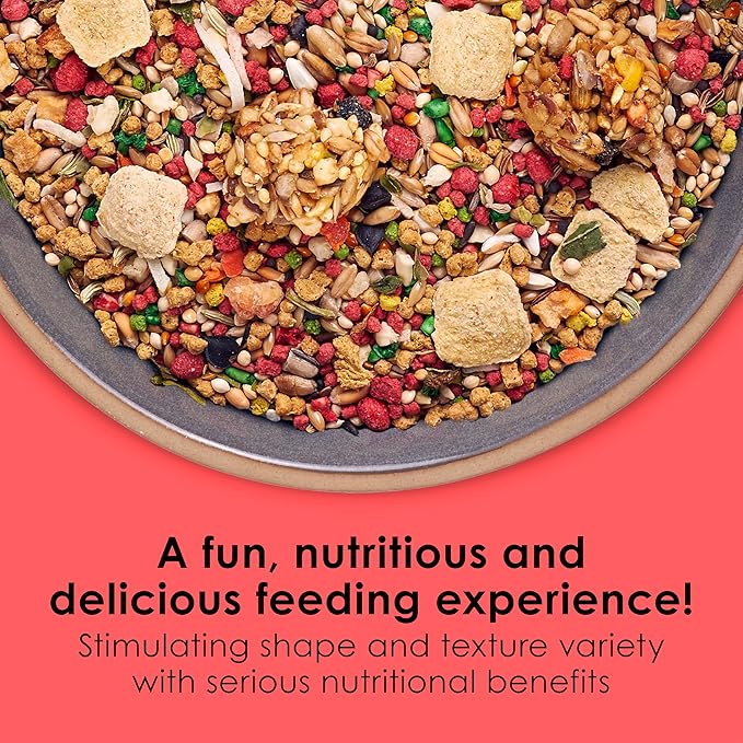 Kaytee Fiesta Parakeet Food, Nutritious and Fun Blend, Supports Skin, Feather, Digestion, Brain and Heart Health, 2 pounds