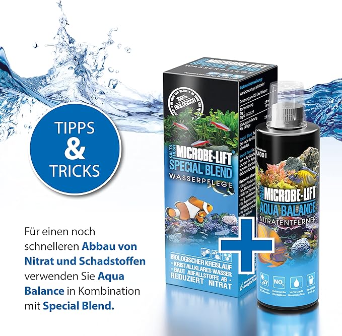 MICROBE-LIFT Bacterial Cleaner and Balancer for Salt and Fresh Water Tanks and Aquariums, Reduces Organic Waste and Prevents New Tank Syndrome, 128oz, 1 Gallon
