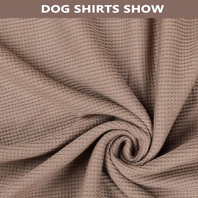 2 Pack Dog Shirt Vest Dog Clothes for Small Dogs Summer Waffle Puppy T-Shirts Soft Sleeveless Pet Clothes Lightweight Medium Large Doggy Outfit Cat Clothing (Purple+Khaki, XX-Large)