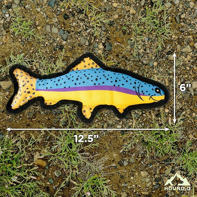 Dog Toys | Plush Toy Fish Trout Stuffed Animal for Dogs | Outdoor Toy - Easy to Clean and Made from Non Toxic Materials