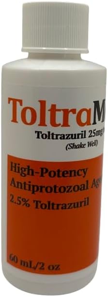Toltrazuril 2.5% for Horses, Dogs, Cats, 60mL/2 Ounce, for Non-Food Chain Animals, Chicken