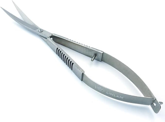LINLAN Aquatic Plant Spring Scissors for Precise Trimming, Stainless Steel with Top Rebound Feel, Ideal for Aquatic Ferns and Microsorum Pteropus in Planted Tanks