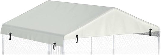 Outdoor Kennel Cover 4.2'W x 4.2'L Made of 600D Waterproof Oxford Cloth- Beige Replacement（Sold only Kennel Cover Without Frame）