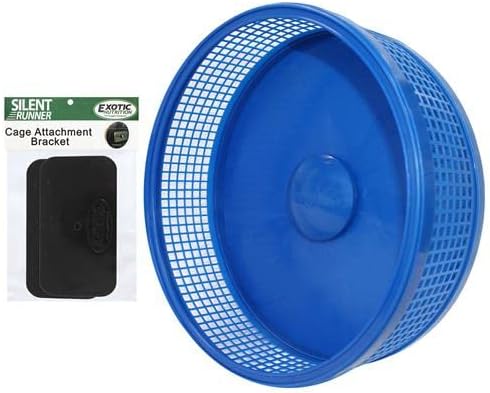 Silent Runner Pro | Sugar Glider Exercise Wheel (Blue with Attachment)