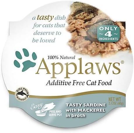 Applaws Cat Food in Broth Pots Variety Pack,Bowl - 6 Flavors - 2.12 Ounces Each (12 Total) Pots,