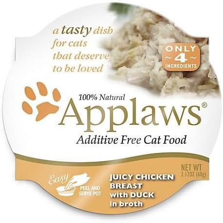 Applaws Cat Food in Broth Pots Variety Pack,Bowl - 6 Flavors - 2.12 Ounces Each (12 Total) Pots,