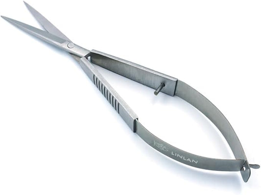 LINLAN Aquatic Plant Spring Scissors for Precise Trimming, Stainless Steel with Top Rebound Feel, Ideal for Aquatic Ferns and Microsorum Pteropus in Planted Tanks