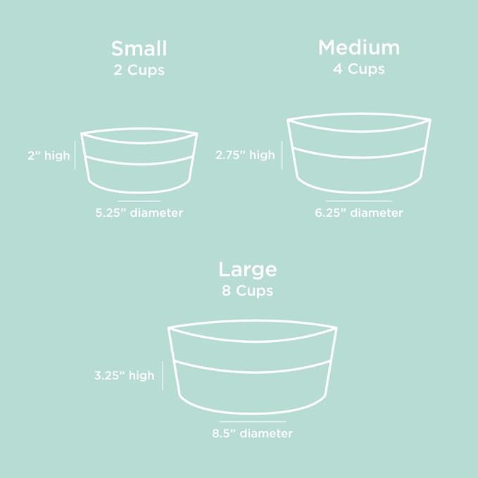 Waggo Dipper Ceramic Dog Bowl for Small and Large Breeds - Heavyweight and Durable Pet Food and Water Dish Crock, Dishwasher Safe, Modern (Dolphin, Large)