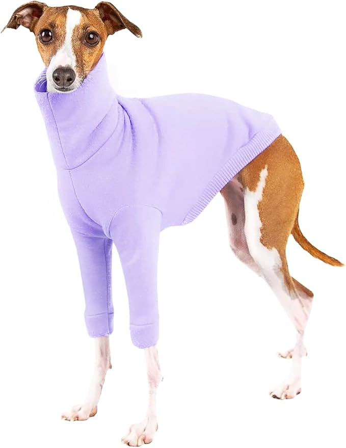 Dog Fleece Sweater Turtleneck Long Sleeve Pullover Sweatshirt Warm Puppy Clothes for Small Medium Dogs