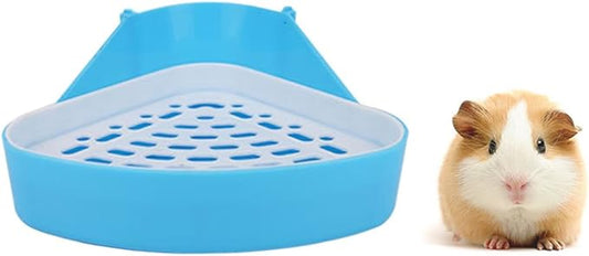 Pet Small Rat Toilet, Square Potty Trainer Corner Litter Bedding Box Pet Pan for Small Animal/Rabbit/Guinea Pig/galesaur/Ferret (Triangle)