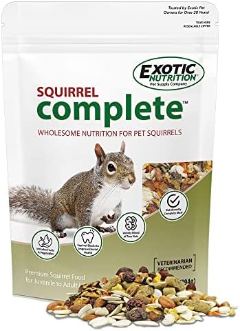 Squirrel Complete (4 lb.) - Healthy Natural Food - Nutritionally Complete Diet for Squirrels - Ground, Grey, and Flying Squirrels