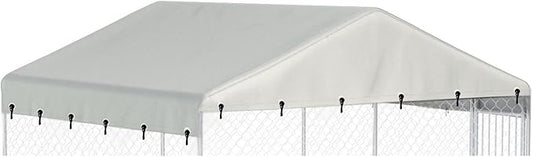 Outdoor Dog Kennel Cover 10'W x 10'L Made of 600D Waterproof Oxford Cloth- Beige Replacement（Sold only Kennel Cover Without Frame）