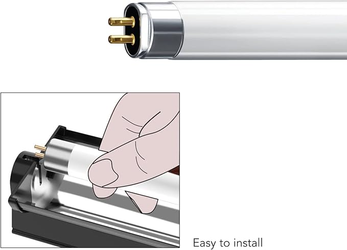 T5 HO UVB Reptile Light Bulbs – High-Output 24W 10.0UVB for Reptiles – Liner UVA UVB Light Ideal for Bearded Dragons, Strip UVB bar for Tortoise Tank Accessories, L=22''