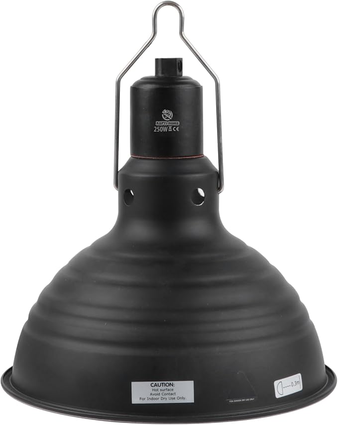 8.5 Inch Reptile Light Fixture Dome Heat Lamp Fixture UVB Heat Basking Lamp Fixture for Amphibian Reptile Terrariums，E26 Base