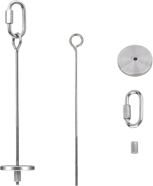 2pcs Hanging Bird Treat Skewer Parrot Fruit Feeder, 8.9 Inch Stainless Steel Bird Food Holder Parrot Fruit Food Skewer with Washer Nut Parakeet Treat Holder Feeder for Parrot Budgie Conure, LXLVOUEG