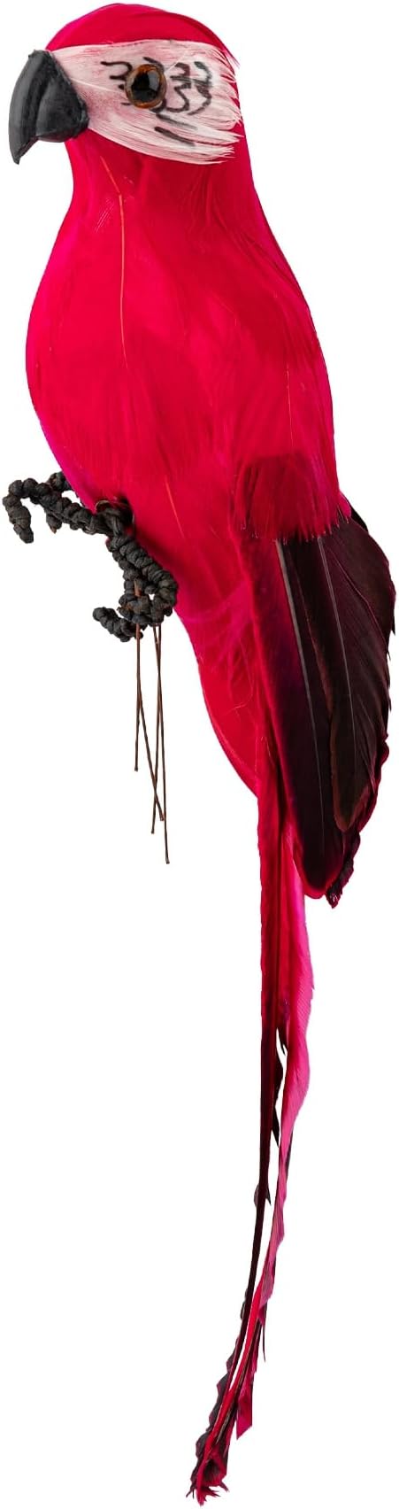 AUEAR, 9.8 Inch Red Artificial Birds Realistic Parrot Decor Model for Decoration Craft