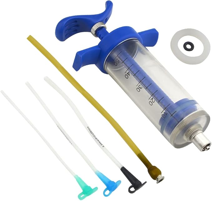 LILYS PET Reuseable Young Birds Feeding Syringe,Plastic and Perspex Material,Feeding Milk for Young Birds or Feeding Medicine for Sick Birds (50ml and 2+2.5+3+4mm Hose)