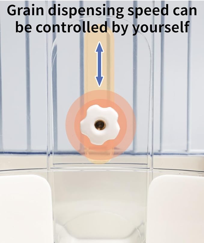 Automatic Bird Feeder, Slide Down Design, No Mess, Suitable for All Birds, Removable Tray for Easy Cleaning