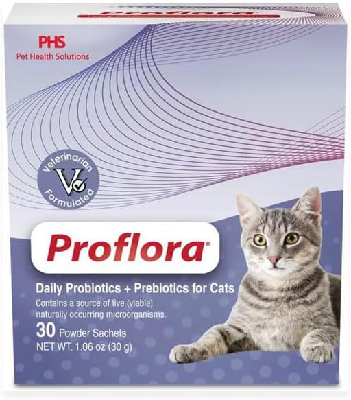 Probiotics for Cats-Complete Gut Health & Immune Support. Easy to Use Digestive Multi-Strain Probiotics. Easier Diet Transitions, Healthier Skin & Coat & Helps Treat Diarrhea. 30 Packets.