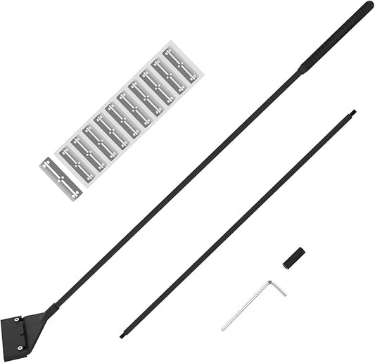 Lominie Aquarium Algae Scraper for Glass Aquariums Fish Tank Scraper 25.6" Aquarium Glass Cleaner with 10 Blades, Aquarium Glass Cleaning Tools