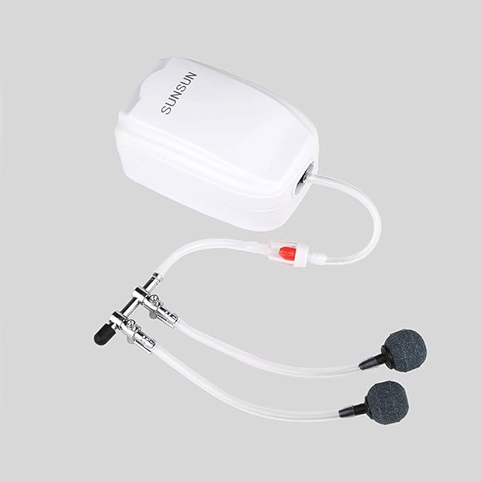 Aquarium Air Pump Splitter 7 in 1 Set 2-Way Air Flow Control Lever Valve & 2 Non-Return Check Valves & 4 Suction Cups for Fish Tank Airline Air Tube Hose