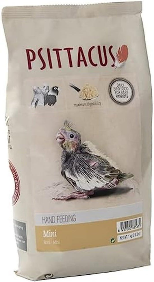Psittacus Mini Hand-Feeding Formula 2.2 lb | Diet for Baby Cockatiels, Conures and Galah Cockatoo | Premium Food for Birds, 100% no-GMO