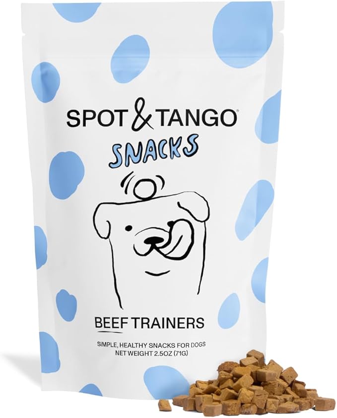 Spot & Tango Beef Dog Training Treats - 100% Beef Liver, Freeze-Dried Dog Snack - Grain & Gluten-Free - for Small, Medium, and Large Dogs - for Puppies Through Seniors