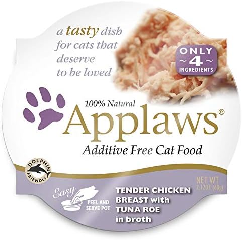 Applaws Cat Food in Broth Pots Variety Pack,Bowl - 6 Flavors - 2.12 Ounces Each (12 Total) Pots,