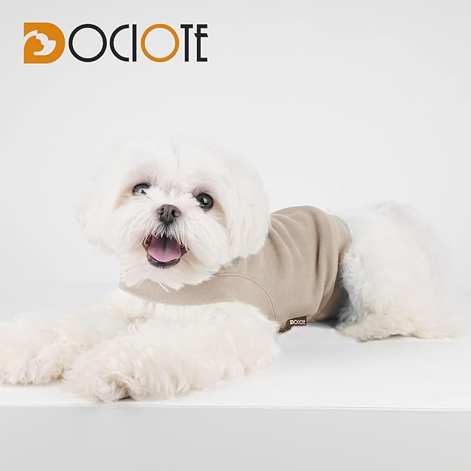 Soft Fleece Dog & Cat Sweatshirt - Warm Pullover for Small to Medium Pets - Stretchy Hoodie, Easy On & Comfortable Winter Clothes