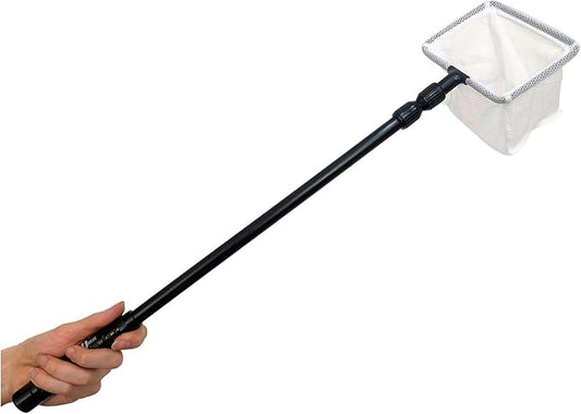 UNEAK - Aquarium Fish Net with Extendable 22"-33" Handle, Telescopic Fish Tank Nets, Fine Mesh Net for Fish and Shrimp Catching, Ponds, Creeks, and Aquariums