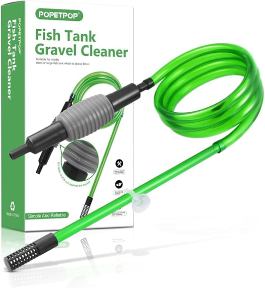 POPETPOP Aquarium Water Change, Fish Tank Vacuum Siphon Vacuum Cleaner for Gravel and Sand, Aquarium Manually Vacuum Gravel Cleaner