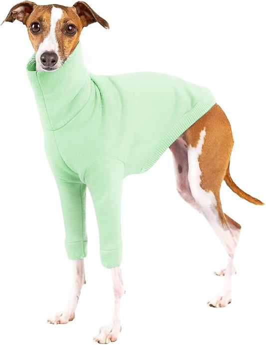 Dog Fleece Sweater Turtleneck Long Sleeve Pullover Sweatshirt Warm Puppy Clothes for Small Medium Dogs