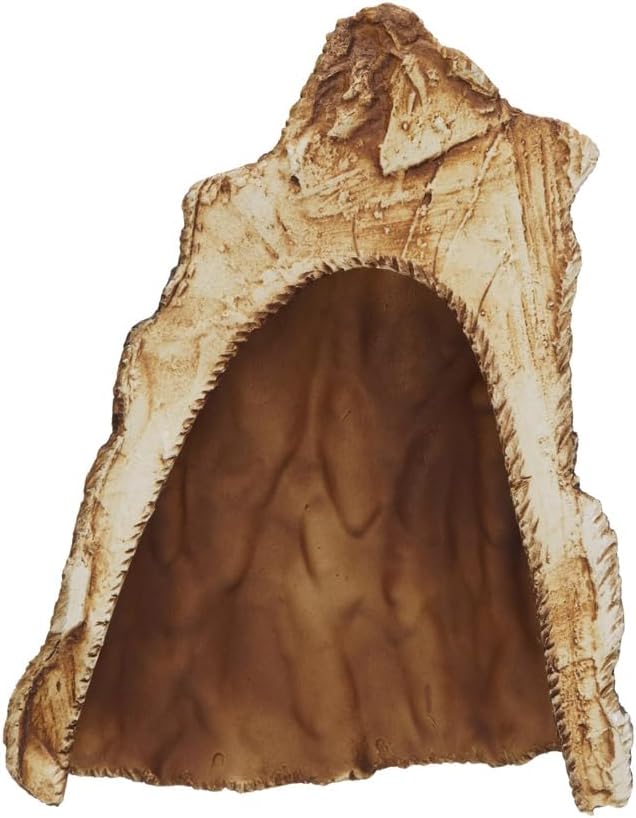 Plecoceramics Aquarium Cave - Ceramic Betta Fish Tank Decor - Natural Aquarium Decor - Large Reptile Hide - Fish cave Hideout - Snake Hide - Cave for Cichlids and plecos (Cave)