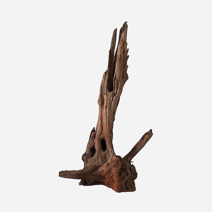 Natural Driftwood for Aquarium Decor, L12.99×W6.69×H20.47 Inches Large Drift Wood Decorations for Reptile Hide, Fish Tank, Optional Shapes