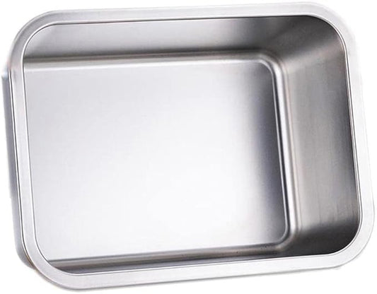 Stainless Steel Rectangle Sheet Pan 14"x10"x2.75" Bakeware, Cake Pan Tray for Cake, Cookie (S (14"x10"), 2.75" Deep)