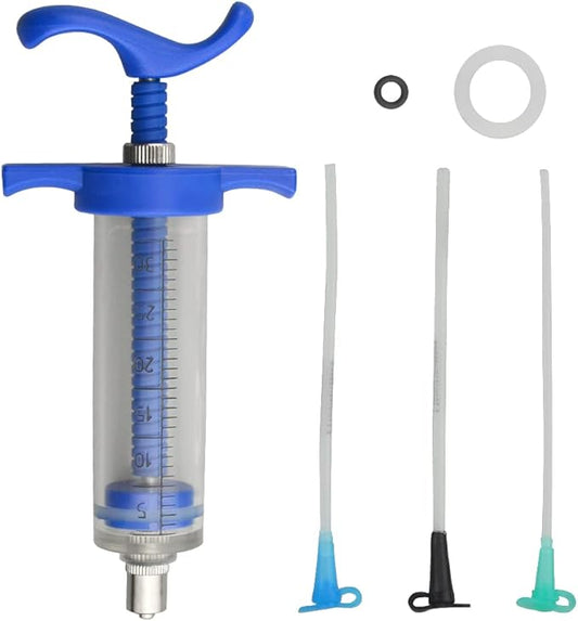 LILYS PET Reuseable Young Birds Feeding Syringe,Plastic and Perspex Material,Feeding Milk for Young Birds or Feeding Medicine for Sick Birds (30ml and 2+2.5+3mm Hose)