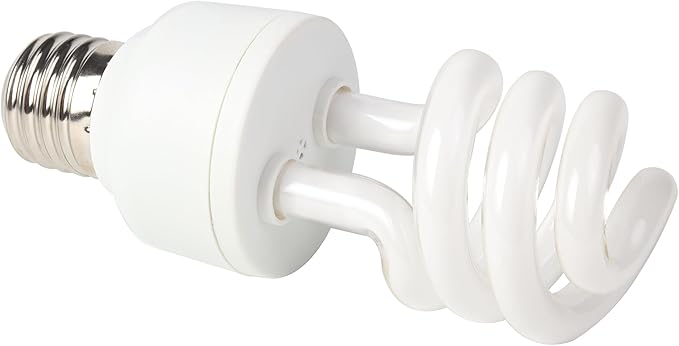 UVA UVB Reptile Heat Lamp 5.0 13W Reptile Lights Energy Saving UVB Bulb Spiral Compact Bulb Fit for Rainforest Type Reptile/Snake/Lizard/Insect/Turtle/Tortoise