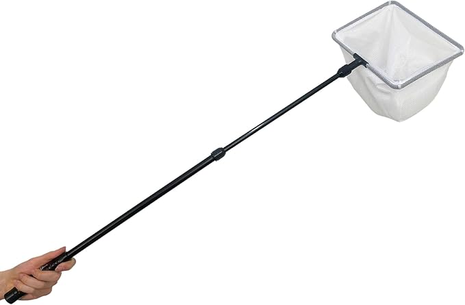 UNEAK - Aquarium Fish Net with Extendable 22"-33" Handle, Telescopic Fish Tank Nets, Fine Mesh Net for Fish and Shrimp Catching, Ponds, Creeks, and Aquariums