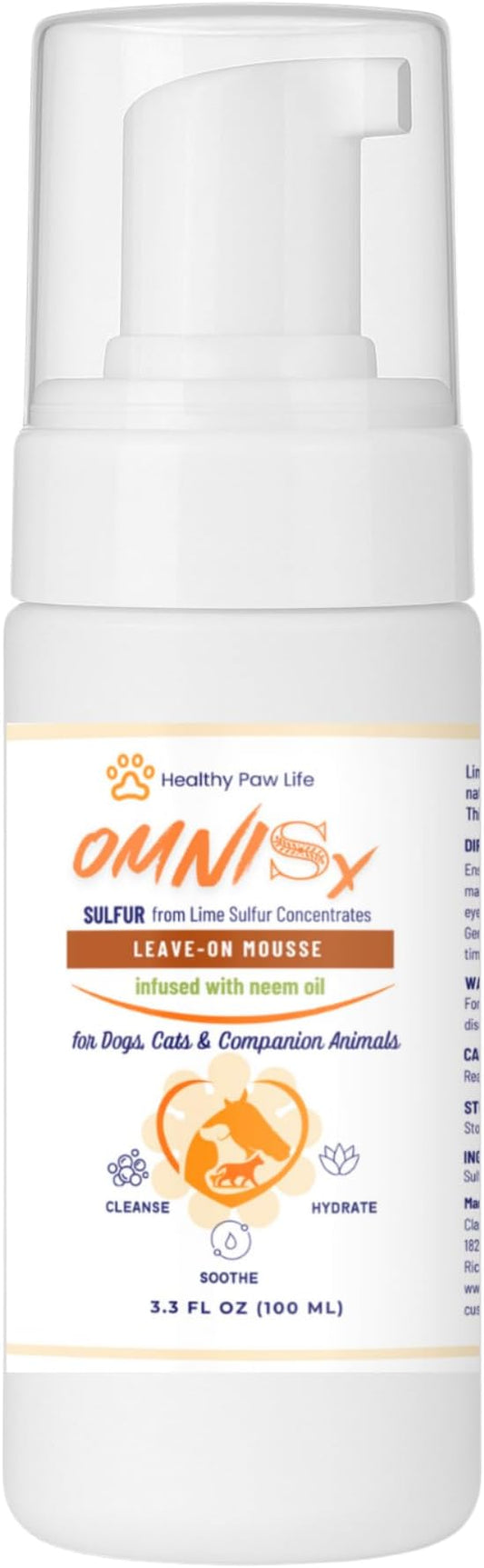 OMNISx Leave-On Mousse - Veterinary-Strength Formula for Itchy, Irritated, or Sensitive Skin