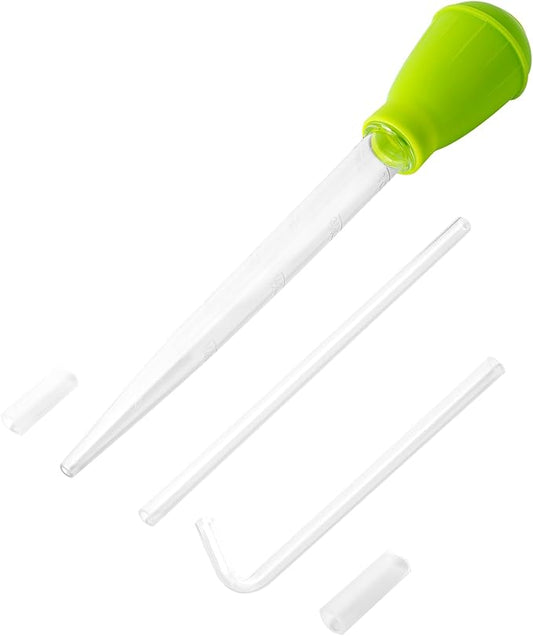SLSON Aquarium Coral Feeder Waste Cleaner for Fish Tank Maintenance Long Pipette Suction Dropper Tool Acrylic Water Transfer Waste Remover Fish Feeder (24.8 inches)