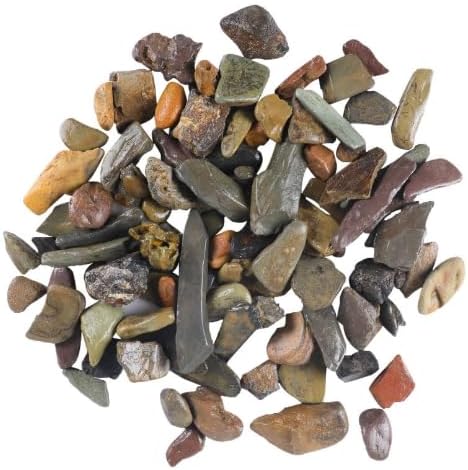 CFKJ 18 Pounds Natural Aquarium Gravel River Rock,Decorative Pebbles Stones Gravel for Fish Tank Landscaping